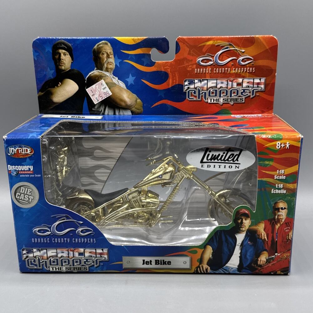 1:18 Die Cast Orange County Choppers Jet Bike Limited Edition Gold Motorcycle